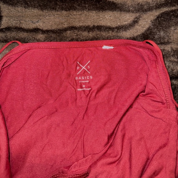 PS Basics by Pacsun Longline Easy Cropped Red Cami Top - Picture 6 of 7